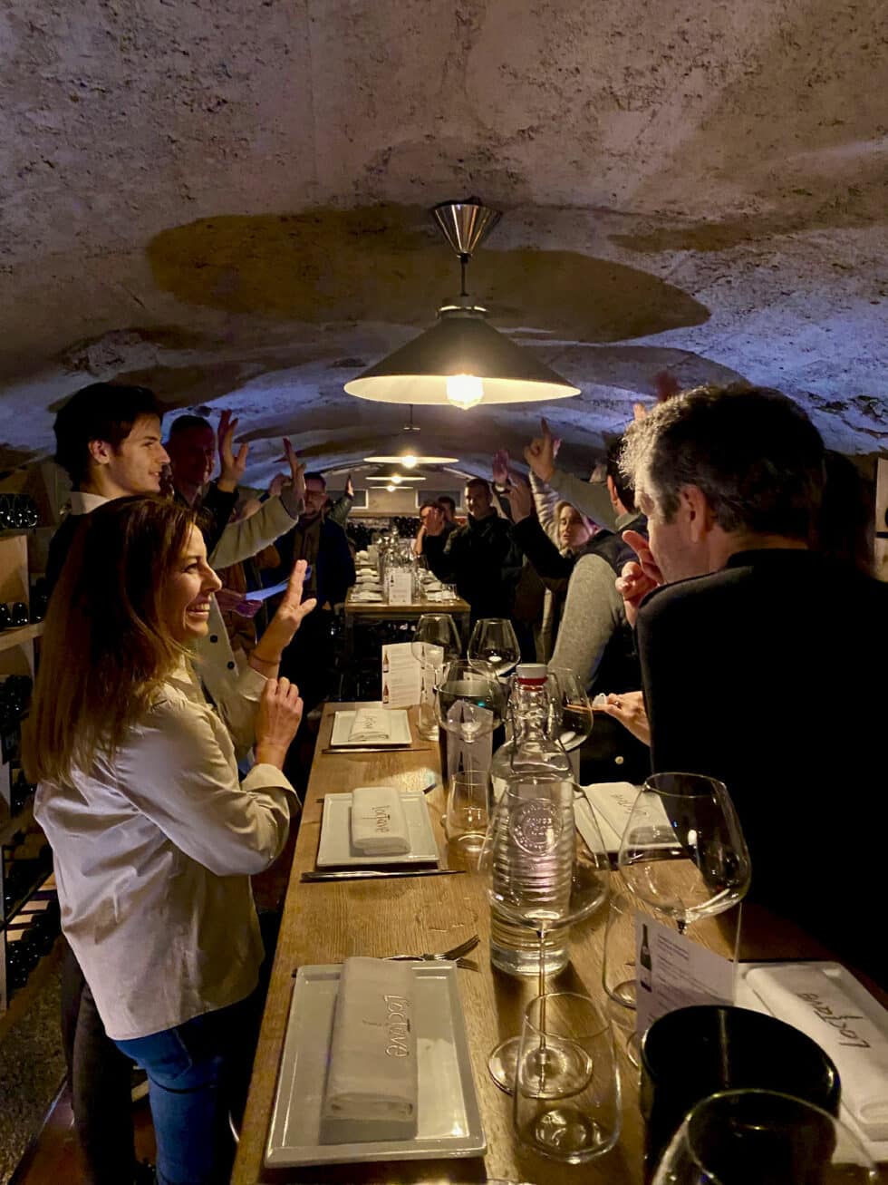 Soirée perles de vignes à l'octave restaurant à Lyon